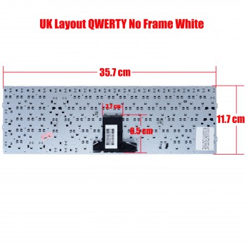 Laptop Keyboard Sony Vaio VPC-EB VPCEB 550102M13-203-G 550102M13-515-G 550102M14 550102M14-203-G 550102M21-203-G 550102M22 550102M24-203-G 550102M25-203-G 550102M26-203-G 550102M29-203-G 550102M30 550102M348793151 148793161 (Ref.40136UKWHITENOFRAME)