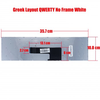 Greek Laptop Keyboard Sony VAIO 15 15E SVF15 SVF152 SVF153 SVF15A SVF152C SVF15E (Not Fit SVF15N) Series SVF152C29M SVF15NE2E SVF152A29M SVF15A1M2ES (SKU.40139GRWHITENOFRAME)