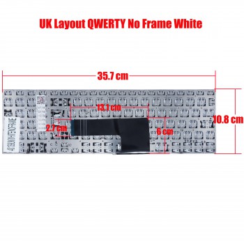 Laptop Keyboard Sony VAIO 15 15E SVF15 SVF152 SVF153 SVF15A SVF152C SVF15E (Not Fit SVF15N) Series SVF152C29M SVF15NE2E SVF152A29M SVF15A1M2ES 149239521US MP-12Q23US-920 UK Laptop Keyboard (Ref.40139UKWHITENOFRAME)