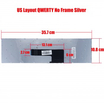 Laptop Keyboard Sony VAIO 15 15E SVF15 SVF152 SVF153 SVF15A SVF152C SVF15E (Not Fit SVF15N) Series SVF152C29M SVF15NE2E SVF152A29M SVF15A1M2ES 149239521US MP-12Q23US-920 UK Laptop Keyboard (Ref.40139USSILVERNOFRAME)