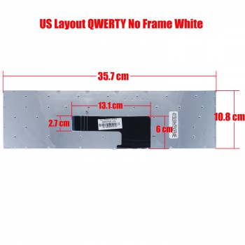 Laptop Keyboard Sony VAIO 15 15E SVF15 SVF152 SVF153 SVF15A SVF152C SVF15E (Not Fit SVF15N) Series SVF152C29M SVF15NE2E SVF152A29M SVF152A29A SVF15A1M2ES SVF153A1YM 149239521US MP-12Q23US-920 US Laptop Keyboard (Ref.40139USWHITENOFRAME)