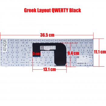 Greek Laptop Keyboard for Dell Vostro 3700 V3700 T10C0 0T10C0 V104030AS1 904RU07P01 0X4GP4 V104030AS V104030AS1 90.4RU07.S0L 904RU07S0L010400JPVCA1 GR Black ( Ref.40142GR )