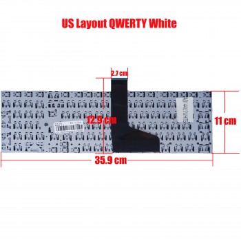 Laptop Keyboard for Toshiba Satellite white C50-A C55-A 0KN0-CK3LA13 C50-A C50D-A C50-A-1FW 9Z.N7TSV.80L 6037B0085015 9Z.N7TSV.801 9Z.N7USV.Q0L 6037B0084915 9Z.N7USV.Q0K 6037B0084925 US White ( SKU.40144USWHITE )
