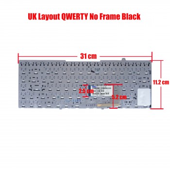 Laptop Keyboard for Sony Vaio VGN-FW Series VGN-FW11ZU 9J.N0U82.001 9J.N0U82.00J 9J.N0U82.101 9J.N0U82.10U NSK-S8001 NSK-S8101 NSK-S810U UK No Frame Black ( SKU.40149UK )