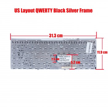 Keyboard Laptop Sony VAIO VGN-FW(148084331 148084332 148084351 148084511 148084521 148084721 148084811 9J.N0U82.001 9J.N0U82.00J 9J.N0U82.101 9J.N0U82.10U NSK-S8001 NSK-S8101 NSK-S810U Code 40149USSILVER)