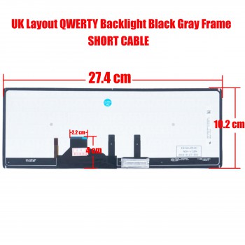 Laptop Keyboard for Toshiba Dynabook R63/A R63/B R63/D R63/Y R63/J R63/F Series R634 RZ63 Z30-A Z30-B Z30-C Z30T-A Z30T-B UK Backlight Black Gray Frame ( SKU.40157UKNOPOINTERBL )