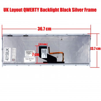 Laptop Keyboard for Sony Vaio VPC-F21 PCG-81312M VPCF23S1R VPCF232FX VPCF236FM/B 148952811 9Z.N6CBF.A01 9Z.N6CLF.A01 148952741 045-0001-128-B UK Backlight Black Silver Frame ( SKU.40158UK )