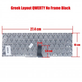 Greek Laptop Keyboard for Apple MacBook Air 11'' A1370 A1465 Keyboard MC505 MC505LL/A MC506 MC506LL/A MC968 MC968LL/A MC969 MC969LL/A MD223 MD223LL/A MD224 MD224LL/A MD711 MD711LL/A MD712 MD712LL/A 661-6072, 661-5739, 069-7004-A A1465 GR (SKU.40166GR)