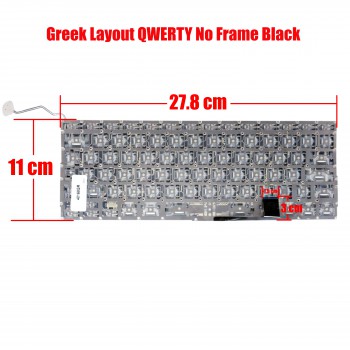 Greek Laptop Keyboard for Apple Macbook PRO 17'' Unibody A1297 MB604LL/A MC024LL/A MC226LL/A MC227LL/A MC725LL/A MD311LL/A  GR BLACK (SKU.40168GR)
