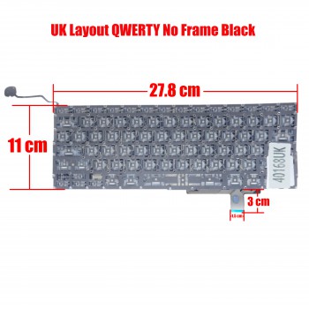 Laptop Keyboard Apple Macbook PRO 17''' Unibody A1297 MB604LL/A MC024LL/A MC226LL/A MC227LL/A MC725LL/A MD311LL/A Keyboard UK VERSION BLACK KEYBOARD(Ref.40168UK)