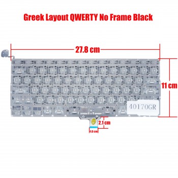 Greek Laptop Keyboard for Apple MacBook Pro 13" A1278  LT042ABYCBVKA MB466LL/A MB467LL/A MB990LL/A MB991LL/A MC374LL/A MC375LL/A MC700LL/A MC724LL/A MD101LL/A MD102LL/A MD313LL/A GR (SKU.40170GR)