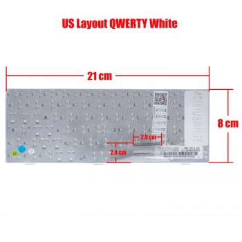 Keyboard Laptop Asus EEE PC 7 inch: 2G 4G 8G Surf 700 700X 701 701 701C 701SD 701SDX 702 703 EEE PC 9 inch: 900 900A 900HD 901 04GN022KUS00-1 MP-07C63US-528 V072462BS2 V072452AS1 04GN022KIT30 V072462BK2 US VERSION WHITE KEYBOARD(Ref.40181USWHITE)