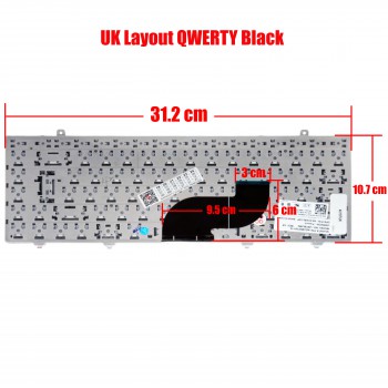 Laptop Keyboard Dell Inspiron 1470 Inspiron 14z Inspiron 1570 Inspiron 15z 0RXJ8T AEUM2U00110 NSK-DJC1D RXJ8T P53G1 RXJ8T 0RXJ8T NSK-DJC1D NSK-DJC01 AEUM2U00110 9Z.N1K82.C01 UM1&UM2 UK VERSION BLACK KEYBOARD(Ref.40197UK)