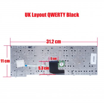 Keyboard Laptop HP Compaq EliteBook 8530 8530P 8530W 495042-001 495042-DJ1 495042 With Pointer UK VERSION BLACK KEYBOARD(Ref.40203UK)