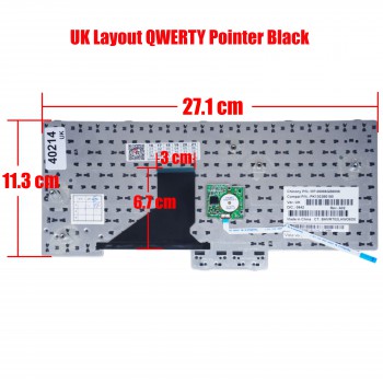 Keyboard Laptop HP 2510 2510P 2530P MP-06886GB9698Z 510565-001 481112-031 447789-031 451748-001 506677-001 AE0T2700010 AE0T2A00110 AE0T2B00010 AE0T2E0001 UK VERSION BLACK KEYBOARD(Ref.40214UK