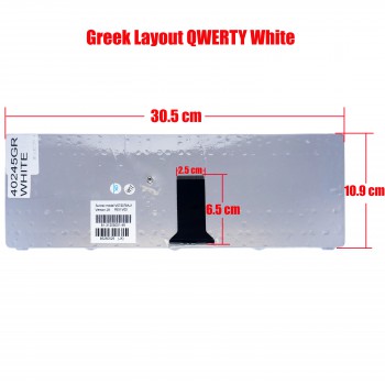 Greek Laptop Keyboard for Sony Vaio VGN-NR VGN-NS VGN-NR21 VGN-NR50 VGN-NS11 VGN-NS50 V072078BK1 V072078BK2 V072078BS1 GR White ( SKU.40245GRWHITE )