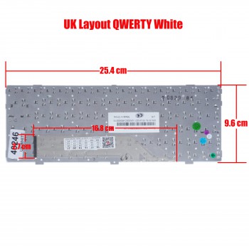 Laptop Keyboard MSI U135  U135DX U160DX U160 U180 V103622AS1 S1N-1EUK341-SA0 V103622AK1 White Notebook Uk Layout with Frame(Ref.40246UKWHITE)
