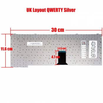 Laptop Keyboard Samsung NP-M50 NP-R40 R39 R40 R41 X60 X65 Keyboard CNBA5901328A CNBA5901715DB CNBA5901715F CNBA5901853FBYNF9CL3070 Laptop English Layout Keyboard UK (Ref.40247UKSILVER)