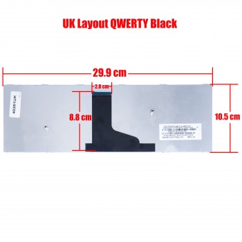 Laptop Keyboard Toshiba Satellite M40 M40T M40T-A MP-11B23US-698C L40-A S40-A U40t M40-A S40DT U40 S40 L40D-A C40-A C40D C40 S40-A C45 C45T L40 C40-A C40D-A C40T-A C45-A UK KEYBOARD (Ref.40251UK)