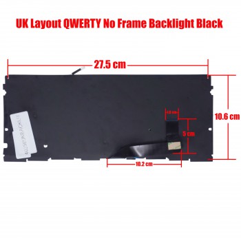 Laptop Keyboard for Apple Macbook Pro 15 Retina A1398 MID 2012 2015 MD831 ME293 ME294 UK No Frame Backlight Βlack ( SKU.40259UKBACKLIT )