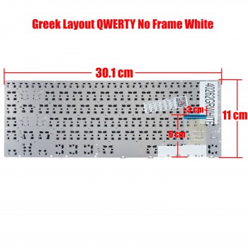 Greek Laptop Keyboard for Samsung NP370R4E NP470R4E NP450R4V 370R4E 370R4V BA59-03619C BA75-03619C BA59-03621A BA59-03621C BA59-03621D GR No Frame White ( SKU.40262GRWHITE )