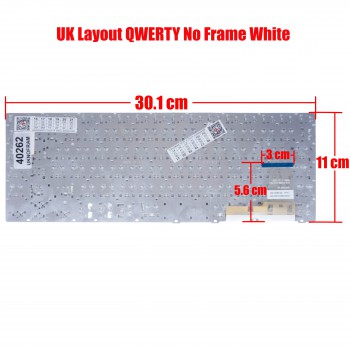 Laptop Keyboard SAMSUNG NP450R5E-X04ES NP450R5E-X02FR BA59-03681A SN3720W SG-58630-2BA NP450R5G NP450R5E NP370R5E NP450R5U NP450R5V NP470R5E NP350R5E NP450R5E UK KEYBOARD NOFRAME WHITE (Ref.40262UKNOFRAME)