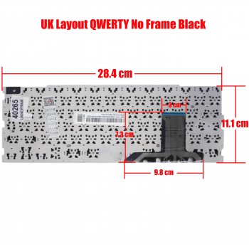 Laptop Keyboard Samsung 550C XE550C22 XE303C12 9Z.N8XUN.00U Series 5 Chrome Keyboard Black UK No Frame Laptop Keyboard(Ref.40265UKNOFRAME)