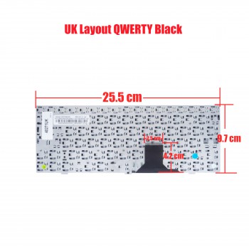 Keyboard Laptop Keyboard ASUS Eee PC 904 1000 1000H 1000HA 1000HC 1000HD 1000HE 1000HG 1000HV 1002HA 1003HAG 1004DN 9J.N1N82.60U NSK-UD60U V021532BK2 V021562HK1 UK VERSION BLACK NO FRAME KEYBOARD(Ref.40271UK)