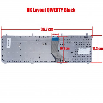Laptop Keyboard HP Pavilion dv7-2000 dv7-2100 DV7 DV7T DV7T-2000 AEUUT5+00010 519004-DJ1 519265-001 9J.N0L82.Q0L 519004-001 9J.N0L82.W01 DV7-2019 DV7-2040 DV7-2043 DV7-2044 DV7-2078 DV7-2157 UK VERSION BLACK KEYBOARD(Ref.40291UK)