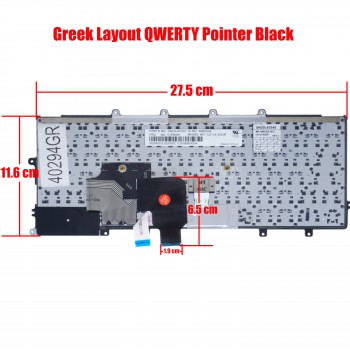 Greek Laptop Keyboard for Lenovo IBM ThinkPad CS13X-83GR MP-12M33GR-G622 PK1312F1A02 GR Pointer Black ( Ref.40294GR )