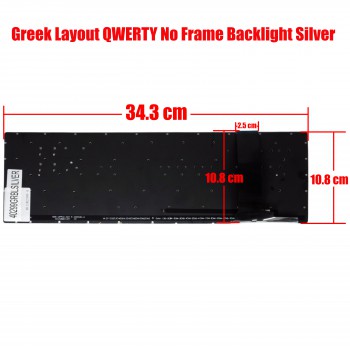 Greek Laptop Keyboard for Asus N56 G56 N56J N56VJ R500 R500VD R500VM R505 ZenBook U500VZ AENJ8U00020 9Z.N8BSQ.101 0KNB0-6120US00 GR No Frame Backlight Silver ( SKU.40299GRBLSILVER )