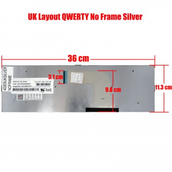 Keyboard UK Laptop Keyboard Acer 5943 5943G 8943 8943G 8943G 8950 8950G AEZYA+00010 MP-09N63GR6920 Model No:ZYA AEZYAF00010 AEZYAG00010 AEZYAN00010 AEZYAR00010 KB.I170A.199 MP-09N63U46698 MP-09N63U46920 UK (Ref.40303UKSILVERNOFRAME)