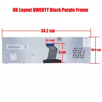 Keyboard Laptop Keyboard Lenovo Ideapad Y570 Y570A Y570D Y570G Y570M Y570N Y570NT Y570P Y570I 25-011724 25011724 PK130HB2A01 9Z.N6ESC.OOL US 25013004 MP-23BA3US-6864 2370-US MP-10A1 (Ref.40316UKPURPLE)