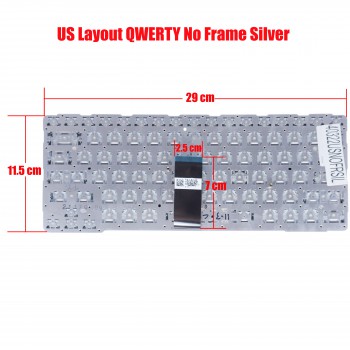 Laptop Keyboard for Sony Vaio SVE14 SVS14 SVE14A SVE14A15FXS 149117311US 9Z.N6BBF.T01 D12B07006297 US No Frame Silver ( SKU.40322USNOFRSIL )