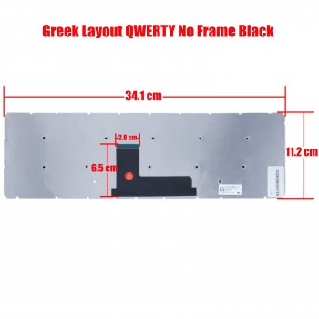Keyboard Greek - Greek Laptop Toshiba Satellite L50-B L50-B-02G L50-B-02W L50-B-07W L50-B-13E L50-B-17C L50-B-17M L50-B-1DV L50-B-1F6 L50-B-1GP L50-B-1P1 L50D-B L50D-B-008 L50D-B-146 L50D-B-14P L50DT-B L50T-B L55-B (Ref.40329GRBIGENTER)