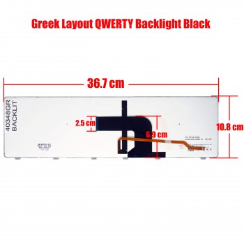 Keyboard Greek Keyboard Dell Inspiron 17-3721 17R-5721 Dell Inspiron 17R 5721 N5721 1728 17(3721) 17-3721 N3721 N3721 3721 with backlit (Ref.40348GRBACKLIT)