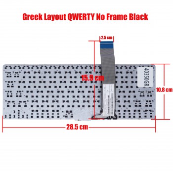 Keyboard Greek Keyboard Asus X302U X302UA X302UJ F302UV X302L X302LA X302UV X302LJ R301L R301LA R301LJ MP-13J66GR-5282 (Ref.40350GR)