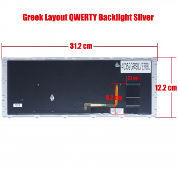 Keyboard Laptop Keyboard for Sony VAIO SVF15N12SN 149265311US AEFI3U00020 9Z.NABBQ.801 AEFI3R000203A 9Z.NABBQ.81D NSK-SK8BQ 1D GR Backlit Silver (Ref.40352GRSILVERBL)