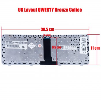 Keyboard - Laptop Keyboard for HP Pavilion DV3500 DV3600 DV3700 NSK-H5X01 6037B0034901 9J.N8682.X01 6037B0035001 6037B0026001 6037B0034922 9J.N8682.T01 9J.N8682.X0R UK Bronze Coffee ( Ref.40378UKCOFFEE )