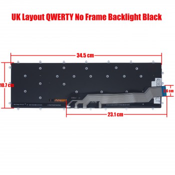 Laptop Keyboard for Dell Inspiron 3580 3581 3582 3583 3584 3585 3590 V154925BS1 082KD3 PK131Q01Q01 UK No Frame Backlight Black ( SKU.40380UKBACKLIT )