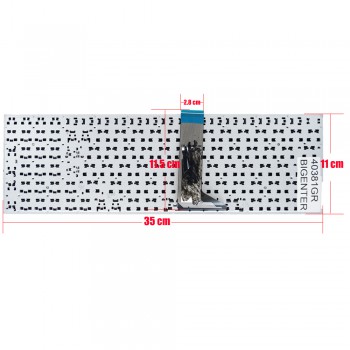 Greek Laptop Keyboard for Asus X555 X555L X554 X553 K501 R557L TP550LA P552LA P553UJ P2540UV 90NX0162-R31US0 OKNB-612RPO00 GR No Frame Black ( Ref.40381GRBIGENTER )