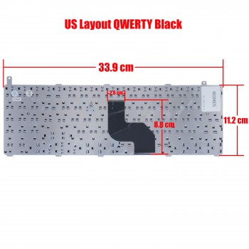 Laptop Keyboard Turbo-X Casper Gateway TW9 TW9JP AETW9+00010 MP-08G63GR-9201H 2TW90KB+000 Black (Ref. 40386US)