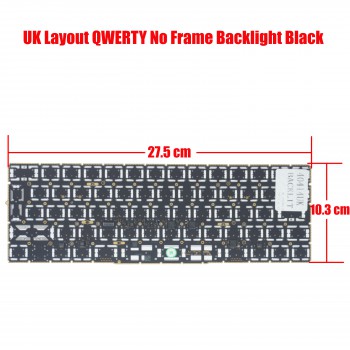 Keyboard Laptop Apple MacBook Pro 13 A1706 15 A1707 UK BLACK with vertical ENTER and backlit ( SKU.40414UKBACKLIT )