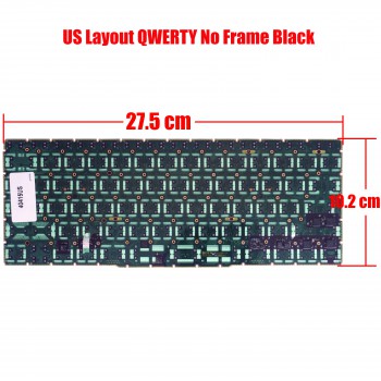Laptop Keyboard for Apple Macbook Pro 13'' A1708 Non-Touch Bar MLL42LL MPXQ2LL MPXR2LL Late 2016 mid 2017 US No Frame Black ( SKU.40415US )