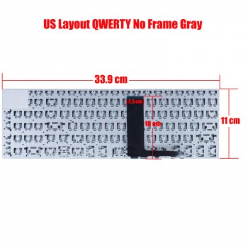 Keyboard - Laptop Keyboard for Lenovo Ideapad 330s-15arr 330s-15ast 330s-15ikb SN20M62888 PC5C-UK LCM16K2 PK131E02A11 PK132GC2A10 9Z.NDRSN.00U US No Frame Gray ( Ref.40442USNOFR )