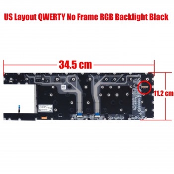 Laptop Keyboard for HP Omen X 2S 15-DG 15-DG0010NR 15-DG0020NR 15-DG0075CL L65814-001 L57185-001 L57185-A41 L57185-061 TPN-Q215 US RGB Backlight Black ( SKU.40467USBL )