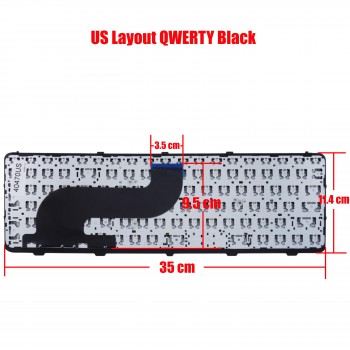 Keyboard Laptop HP ProBook 650 G1 655 G1 Keyboard With Frame No Pointer US 736649-001 738697-001 6037B0087901 (Ref.40470US)