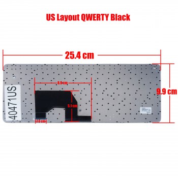Keyboard Laptop HP Mini 2102 Mini 210-1000 590527-001 AENM6U00210 (Ref.40471US)