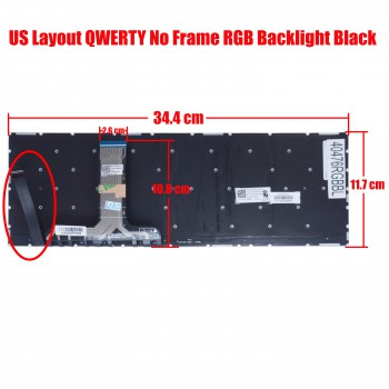 Laptop Keyboard for Lenovo Legion Y520-15IKBN 80WK Y520-15IKBA 80WY Y520-15IKBM 80YY Y720-15IKB 80VR 5CB0N00306 5CB0N67272 5CB0P24408 US No Frame Backlight Black ( SKU.40476USRGBBL )