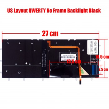 Keyboard - Keyboard Laptop DELL Inspiron 13 7386-2722 (Ref.40479USNOFRAMEBACKLIT)